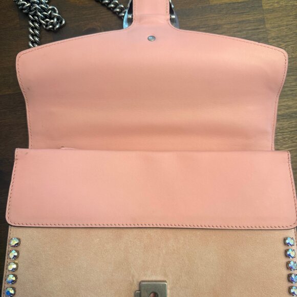 Pink Gucci Dionysus Suede Velvet Shoulder Bag Crystal - Picture 9 of 16